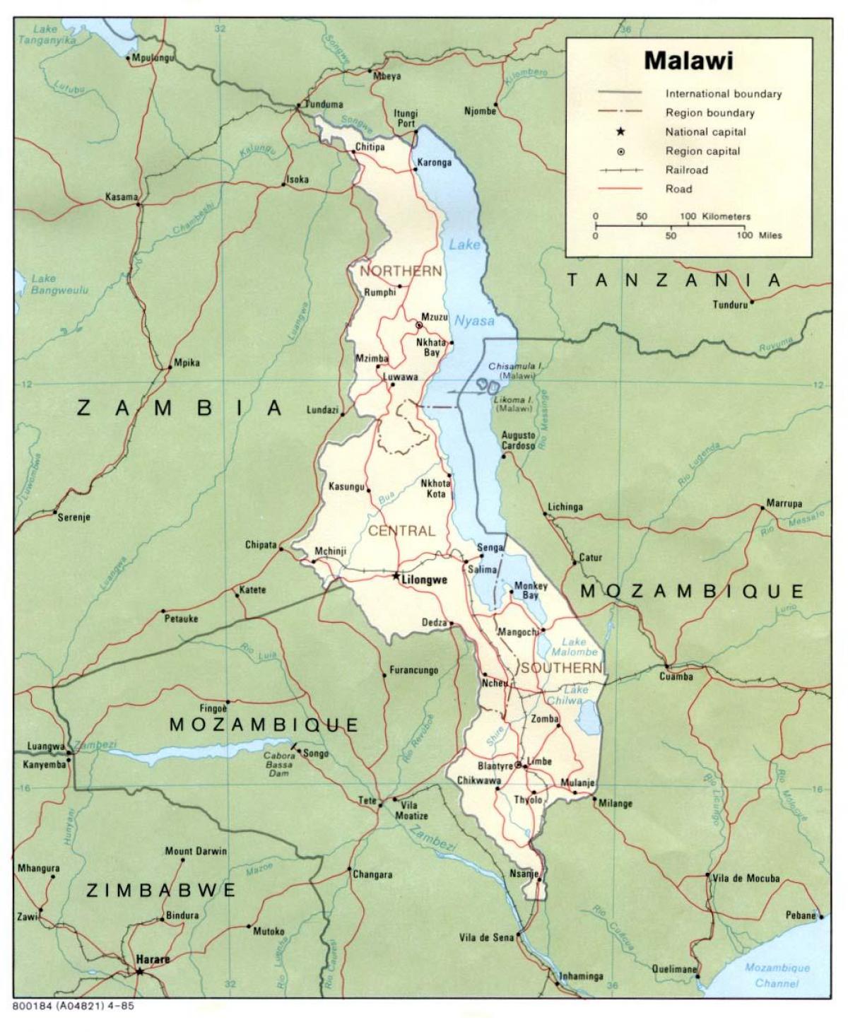 მალავის რუკა