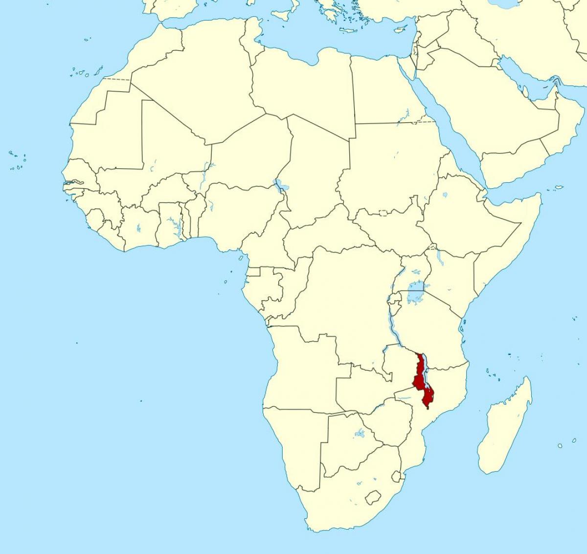 რუკა მალავი მდებარეობა რუკაზე აფრიკა