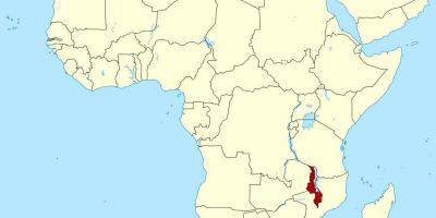 რუკა მალავი მდებარეობა რუკაზე აფრიკა